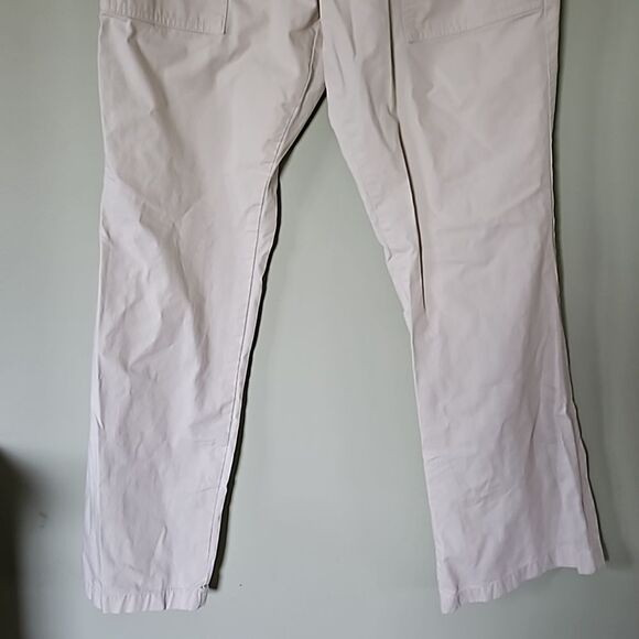 a.n.a Womens Cream Lightweight Wide Leg Pants Size 10 Pockets Summer - Picture 7 of 11